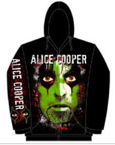 ALICE COOPER Eyes Zipup Hooded Hoodie Sweatshirt NEW  