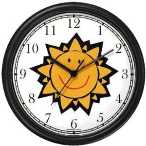 Smile, Smiley, Smiling Sun or Star Wall Clock by WatchBuddy Timepieces 