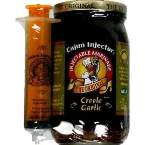 Cajun Injector Creole Garlic Injectable Marinade 16oz (Pack of 2)