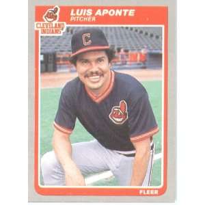  1985 Fleer # 437 Luis Aponte Cleveland Indians Baseball 