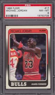 1988 Fleer #17 Michael Jordan Bulls PSA 8 *272055  