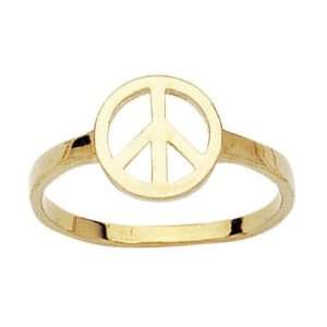    18K Gold Plated Peace and Love Band Ring   Size 4.5 Jewelry