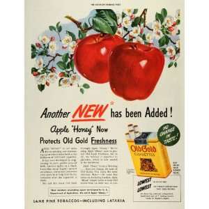  1943 Ad P Lorillard Co Apple Tree Honey Old Gold 