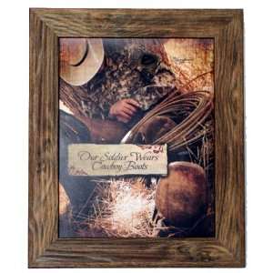  Our Soldier Wears Cowboy Boots   Barn Wood Framed Print 