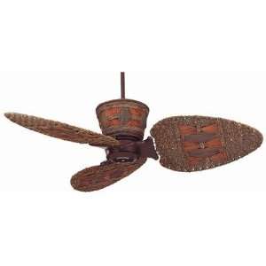 Treventi Ceiling Fan with Islamorada Housing and Brown Woven Blades 