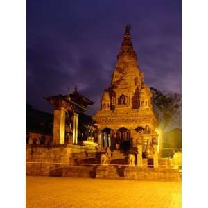  Vatsala Durga Temple on Durbar Square at Night, Bhaktapur 
