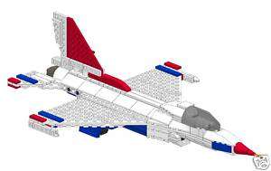 Lego Custom Model Jet F 16 Thunderbird Instructions  