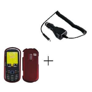   Hard Protector Case + Car Charger for Samsung Exclaim 2 / Restore m570