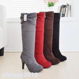   Fashion Women Faux Suede Lovely Boots Shoes US All Size B086  