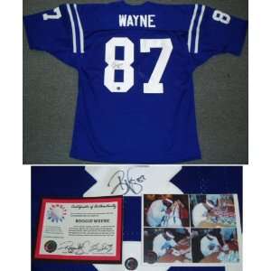  Reggie Wayne Signed Colts Blue Jersey