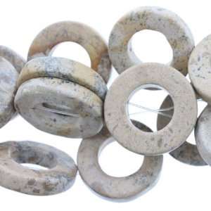 Elephant Skin  Donut Plain   30mm Diameter, No Grade   Sold by 16 