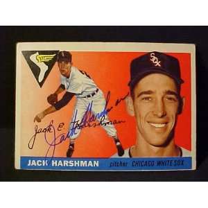 Jack Harshman Chicago White Sox #104 1955 Topps Autographed Baseball 