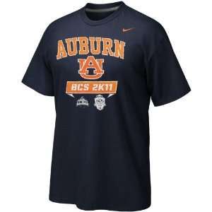   Auburn Tigers Navy Blue 2011 BCS National Championship Bound T shirt