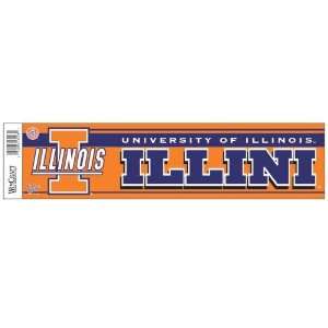  Illinois Fighting Illini Car Auto Bumper Strip Sticker 