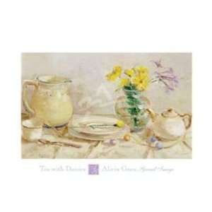     Tea with Daisies   Artist Grau   Poster Size 25.75 X 18 inches