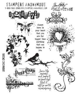 Tim Holtz Cling Rubber Stamp Set CMS086   URBAN CHIC  