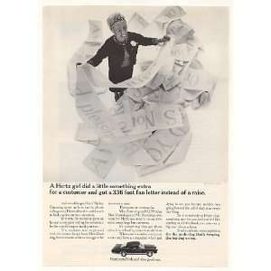  1967 Hertz Car Rental Girl Shirley Duensing Print Ad