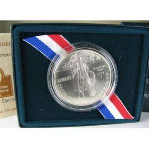  1992 US Mint Columbus Quincentenary Uncirculated Silver Dollar 