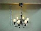 Battery Operated 6 Arm Black Chrome Chandelier #CL28S Dollhouse 