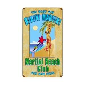  Retro Pin up Girl Martini Beach Club Sign Kitchen 