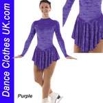 Purple crushed velvet skating dress