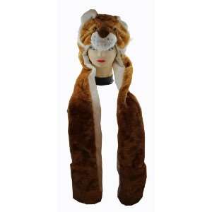   Animal Hat   Lion Hat with Ear Flaps and Hand Pockets Toys & Games