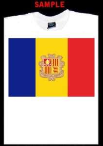 ANDORRA CUSTOM PHOTO T SHIRT TEE flag country vella 213  