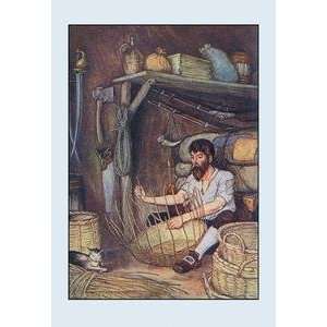 Vintage Art Robinson Crusoe I Employed Myself   11849 0  