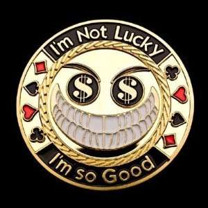  BRAND NEW IM SO LUCKY POKER ACCESSORIES CARD GUARD CHIPS 
