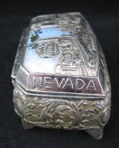Las Vegas Fremont Street 1940s Souvenir Cat Metal Box  