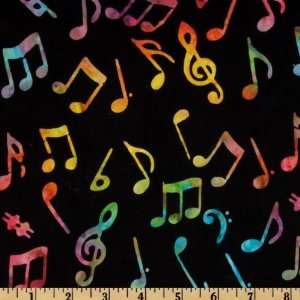  44 Wide Making Music Batik Music Notes Multi Fabric By 
