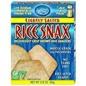 EDWARD & SONS Gluten Free   Rice Snax Lightly Salted  