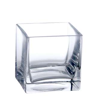 x4x4 Cube Vase Wholesale   Clear Glass (12pcs/Case)  