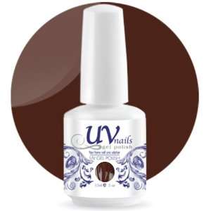 UV Nails Soak Off Gel Polish 0.5 OZ Color Deep Chocolate #198 + Aviva 