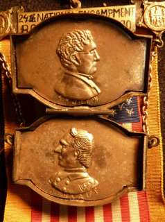 Civil War GAR 24th National Encampment Locket Medal Boston 1890   No 
