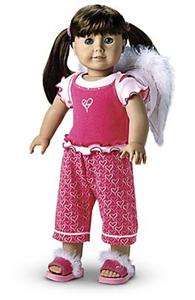 American Girl Retired Heart PJs with Wings and Backpack  