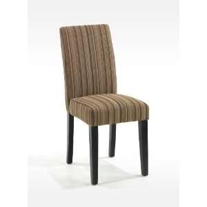  Armen Living Strip Pattern Color Fabric Side Chair   Set 