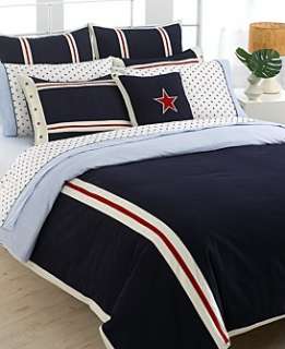Tommy Hilfiger American Classic 3 PC Comforter Set Navy Blue FULL 