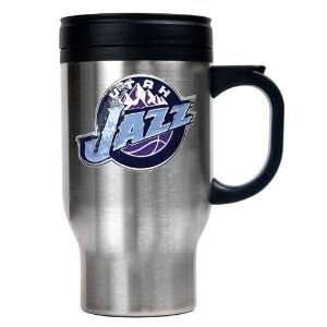 Utah Jazz NBA Stainless Steel Travel Mug   Primary Logo  