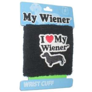  I Love My Wiener Black Wristband WC5131 Toys & Games