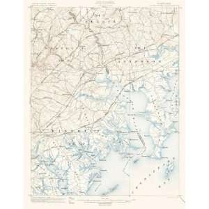  USGS TOPO MAP GUNPOWDER QUAD MARYLAND (MD) 1901