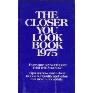  1975 FORD Comparisons Sales Brochure Literature Book 