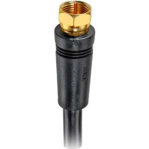 50 RG 6 Digital Coaxial Cable With Gold Plated F Connectors (Black 