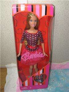 NIB Valentine Barbie & Pet Kitty, Brush & Pocketbook  