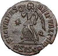VALENS 364AD Authentic Ancient Roman Coin VICTORY ANGEL  