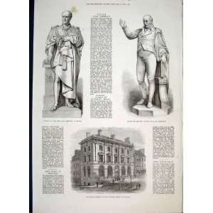  Statue Farnham Hall Newcastle Bank England Moseley 1872 