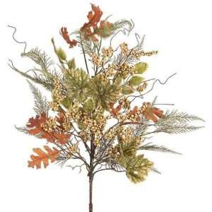  Pack of 6 Fall Harvest Artificial Mixed Leaf, Berry & Fern 