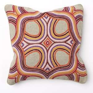  Artista Multi Color Embroidery Throw Pillow   Set of 2 