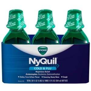  NyQuil Cold & Flu Multi Symptom Relief 3 12 oz. bottles 