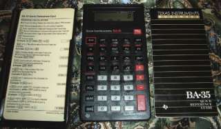 Texas Instruments BA 35 Business Analyst Calculator with Guide  